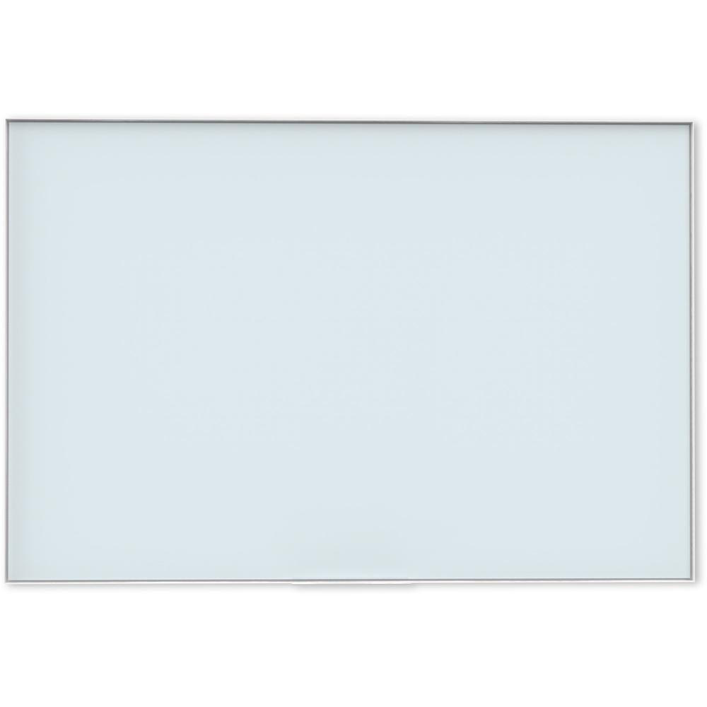 U Brands Glass Dry Erase Board - 47" (3.9 ft) Width x 70" (5.8 ft) Height - Frosted White Tempered Glass Surface - White Aluminum Frame - Rectangle - Horizontal/Vertical - 1 Each. Picture 1