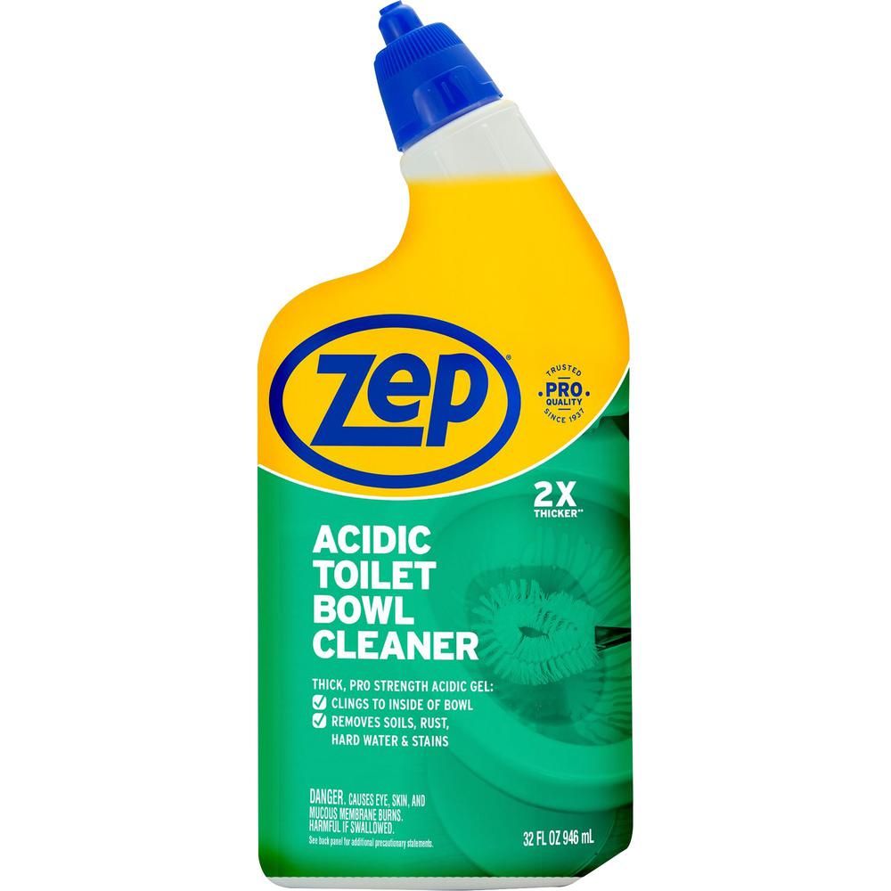 Zep Acidic Toilet Bowl Cleaner - Gel - 32 fl oz (1 quart) - Wintergreen Scent - 1 Each - White. Picture 1