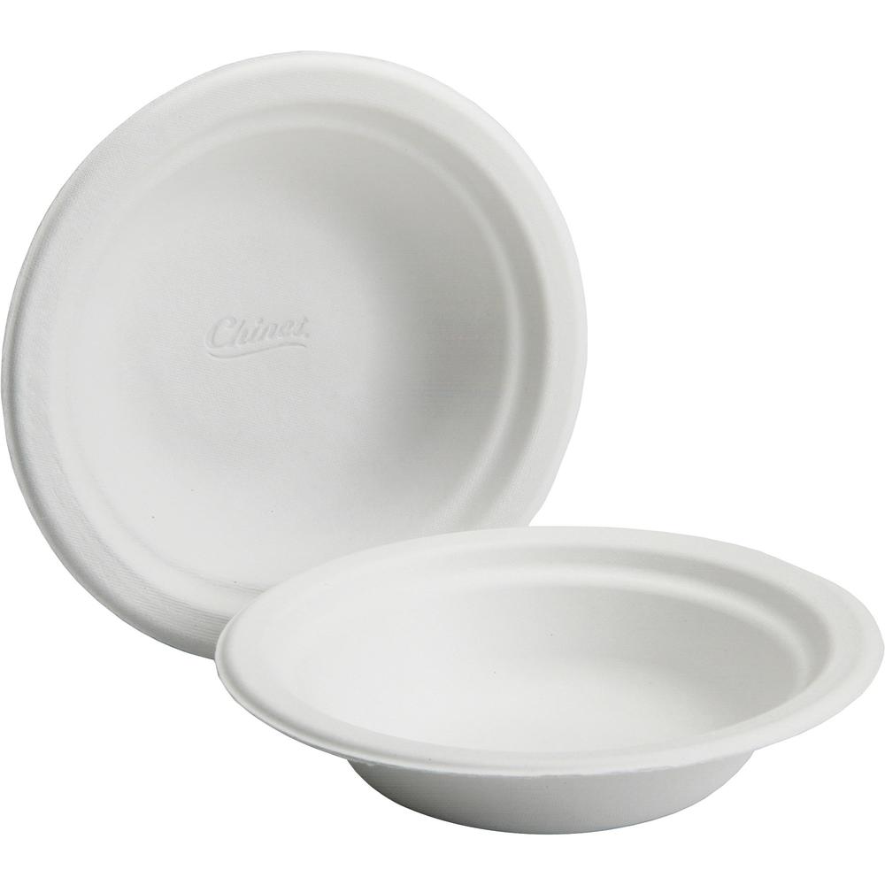 SKILCRAFT Round Paper Bowl - Serving - Disposable - Microwave Safe - Natural - 1000 / Carton. Picture 1