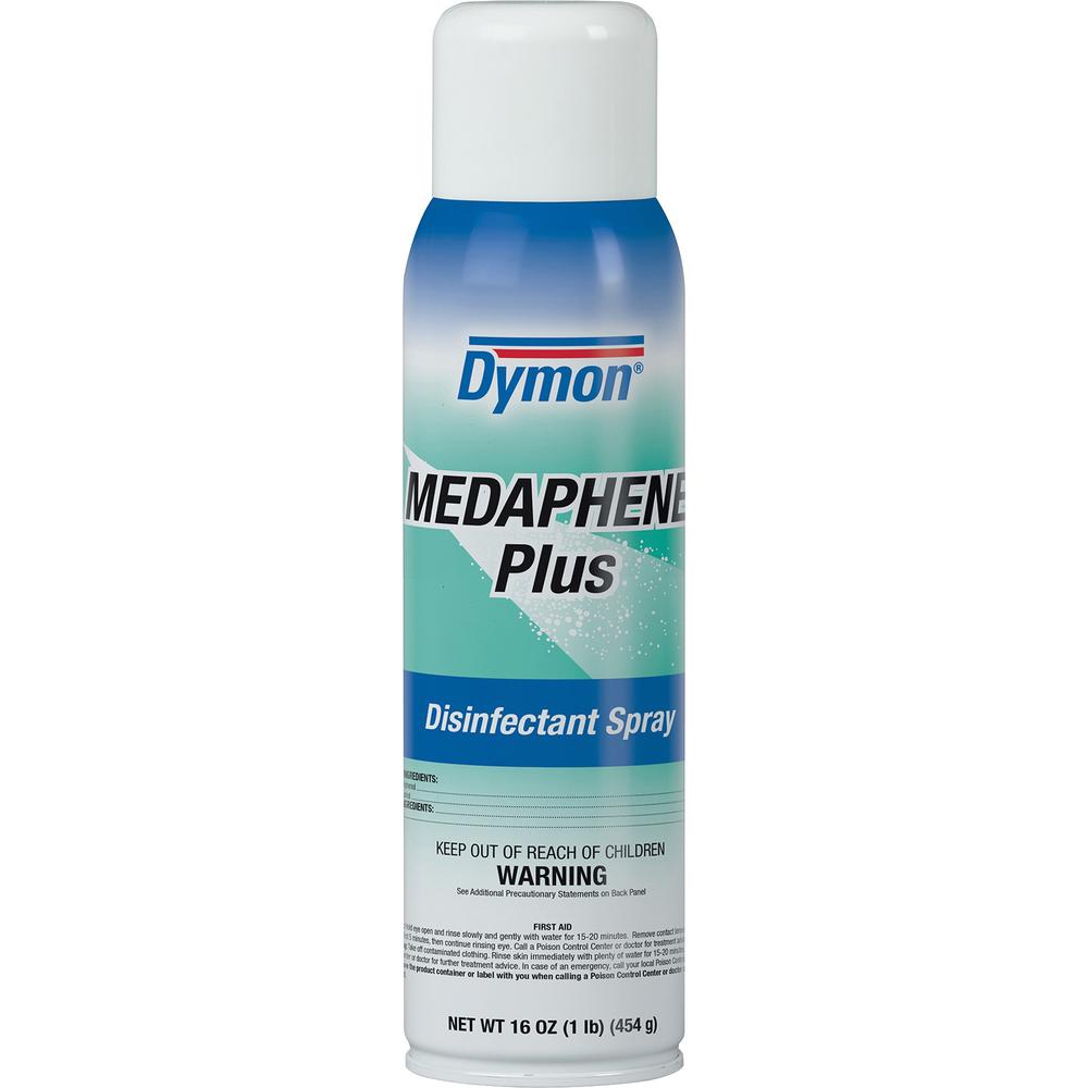 Dymon Medaphene Plus Disinfectant Spray - Aerosol - 16 fl oz (0.5 quart) - Pleasant Scent - 1 Each - Aqua. Picture 1