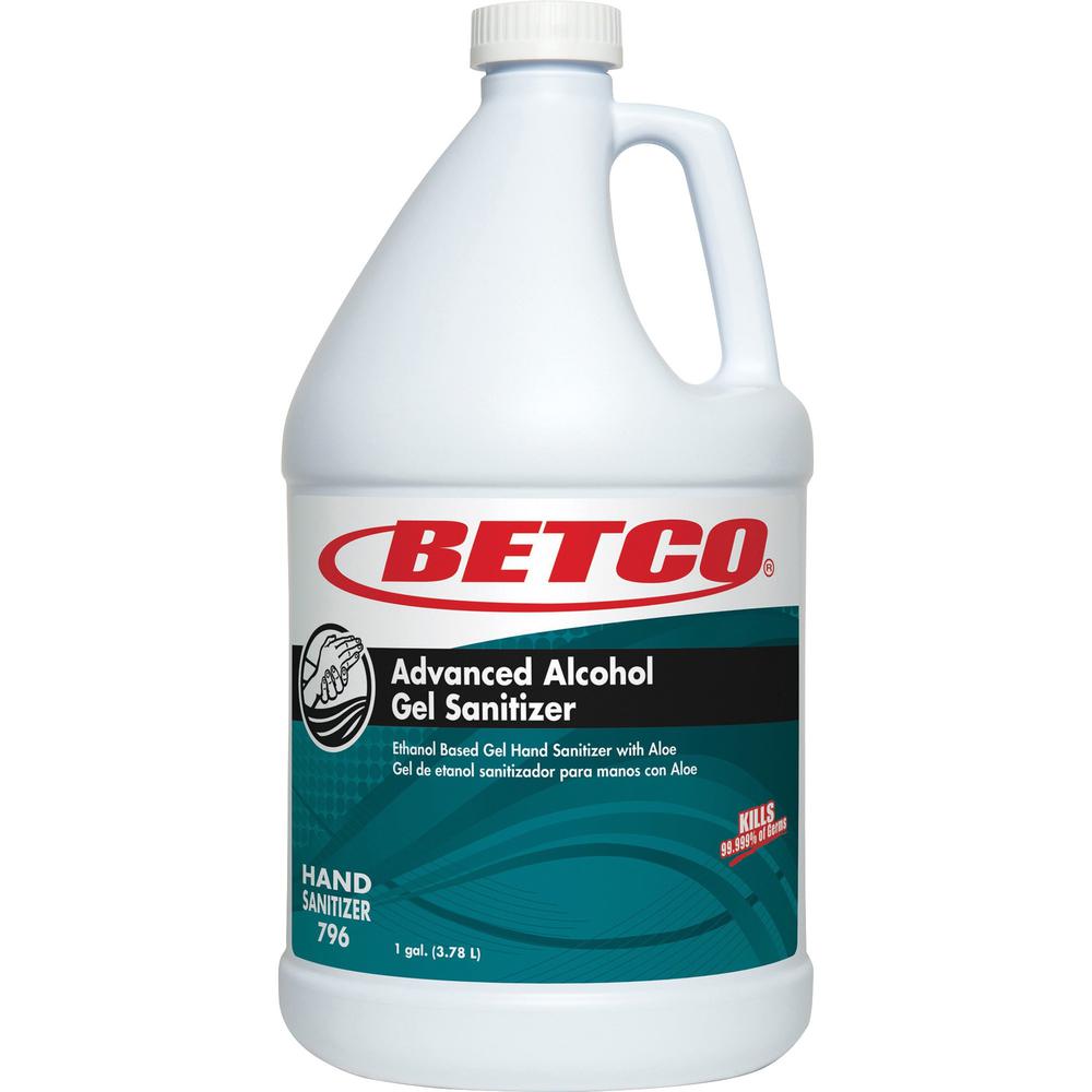 Betco Advanced Hand Sanitizer Gel Refill - Light Fresh Scent - 1 gal (3.8 L) - Kill Germs - Hand - Clear - Quick Drying, Non-sticky, pH Neutral - 1 / Each. The main picture.