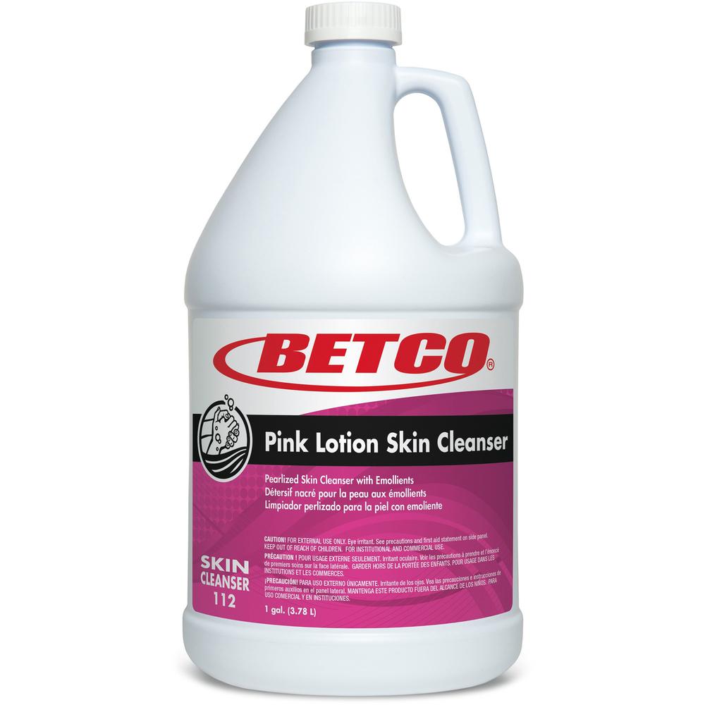 Betco Pink Lotion Skin Cleanser - Lotion - 1 gal - Clean Bouquet - Applicable on Hand - pH Balanced, Moisturising, Non-irritating - 4 / Carton. Picture 1