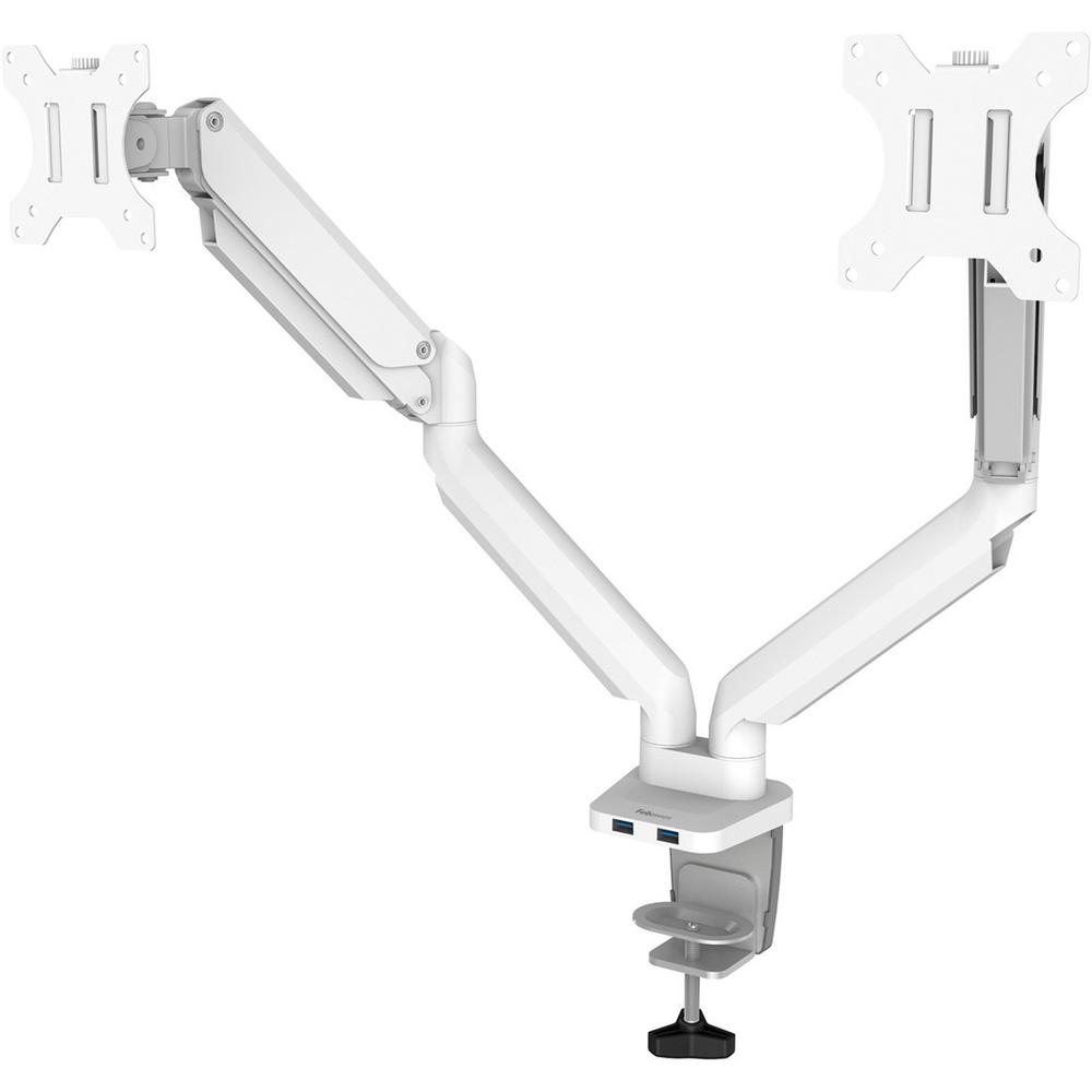 Fellowes Platinum Series Dual Monitor Arm - White - 2 Display(s) Supported - 27" Screen Support - 40 lb Load Capacity - 1 Each. Picture 1