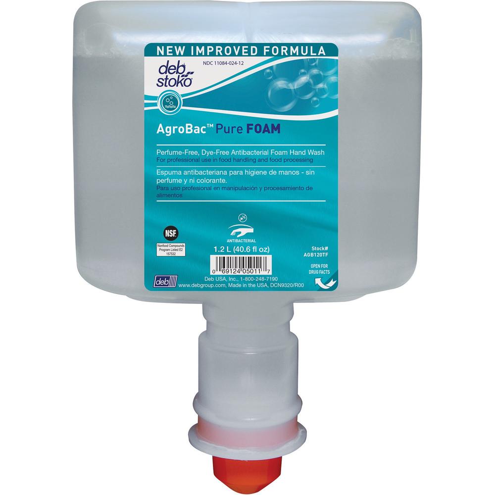 SC Johnson Antibacterial Foam Hand Soap - 40.6 fl oz (1200 mL) - Bacteria Remover - Hand - Antibacterial - Clear - Triclosan-free, Fragrance-free, Dye-free, Hygienic - 3 / Carton. Picture 1