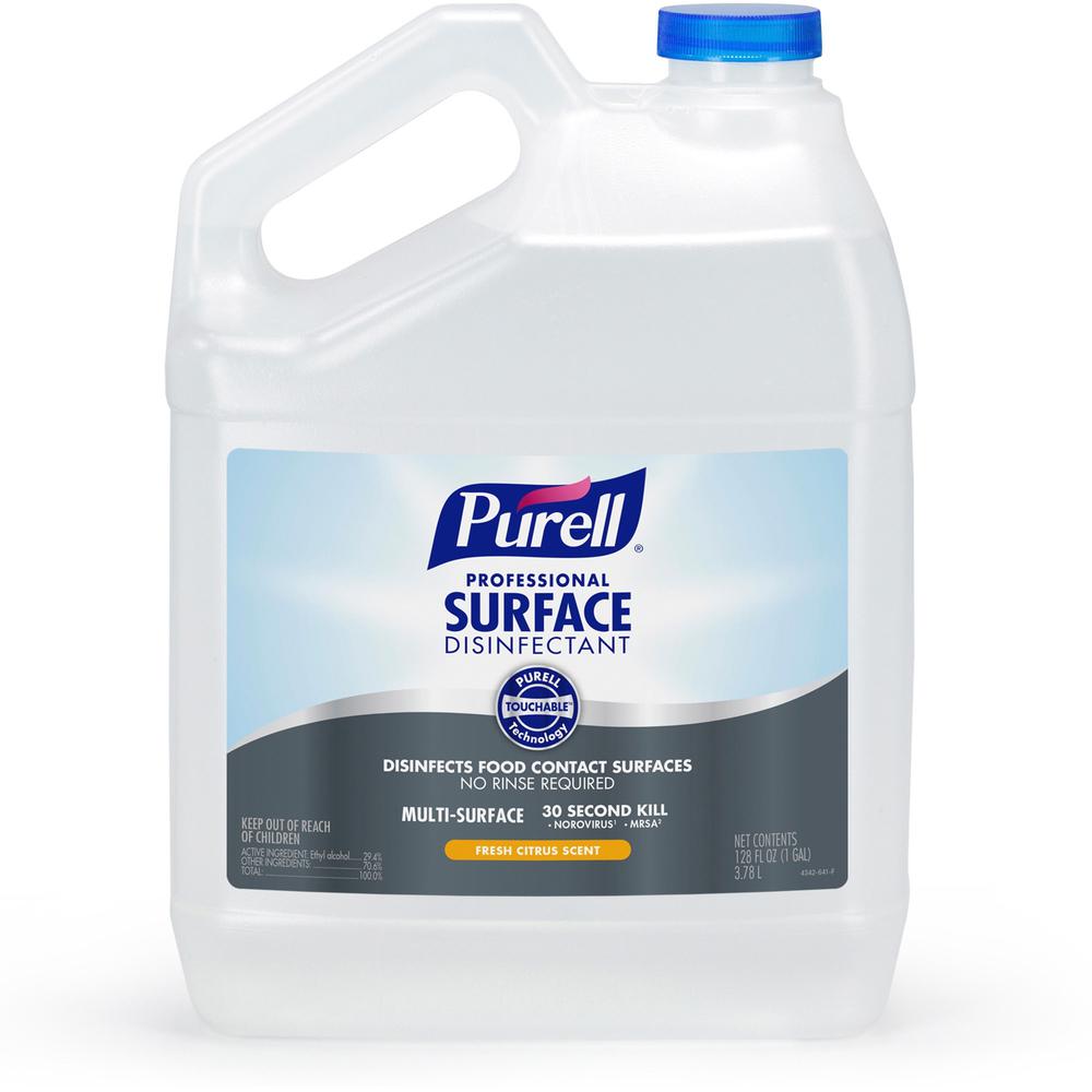 PURELL&reg; Professional Surface Disinfectant Gallon Refill - Ready-To-Use Liquid - 128 fl oz (4 quart) - Fresh Citrus ScentBottle - 1 Each. Picture 1
