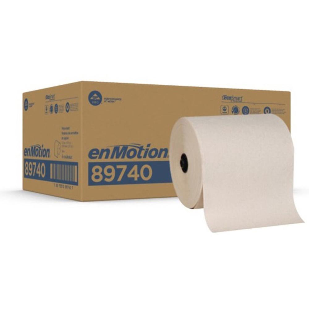 enMotion Flex Recycled Paper Towel Rolls - 550 Sheets/Roll - Brown - 6 Rolls Per Case - 6 / Carton. Picture 1