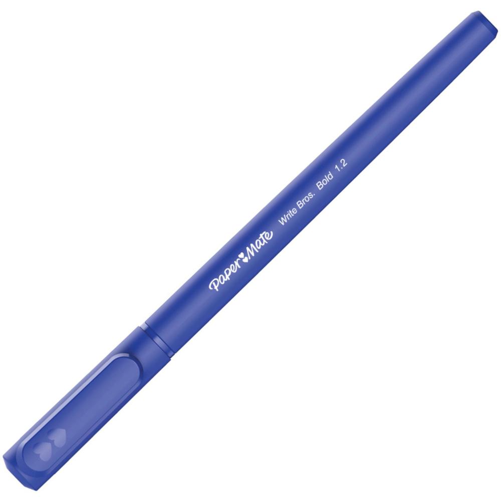 Paper Mate Write Bros. 1.2mm Ballpoint Pen - Bold Pen Point - 1.2 mm Pen Point Size - Blue - 1 Dozen. The main picture.
