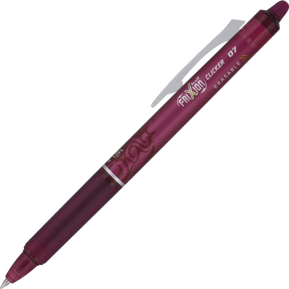 FriXion Erasable Gel Pen - 0.7 mm Pen Point Size - Retractable - Burgundy Water Based, Gel-based Ink - 1 Dozen. Picture 1