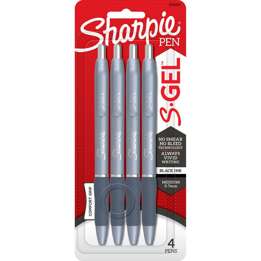 Sharpie S-Gel Pens - 0.7 mm Pen Point Size - Black Gel-based Ink - Fashion Blue Barrel - 1 Pack. Picture 1