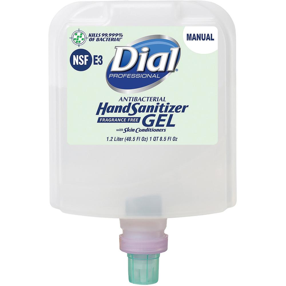 Dial Hand Sanitizer Gel Refill - 40.5 fl oz (1197.7 mL) - Kill Germs, Bacteria Remover - Healthcare, School, Office, Restaurant, Daycare - Clear - Fragrance-free, Dye-free - 1 Each. Picture 1