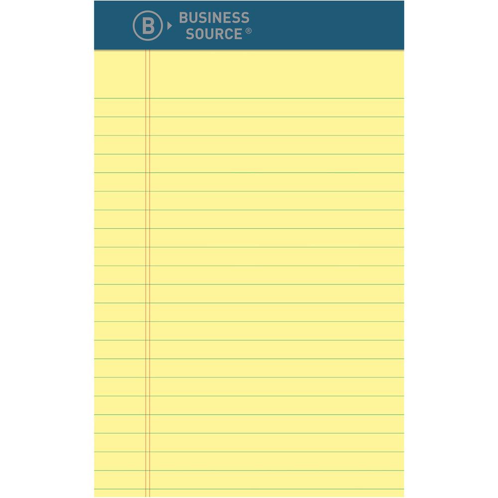 Business Source 5x8 Premium Writing Pad - 2.50" x 5"8" - Tear Proof, Sturdy Back, Bleed-free - 1 Dozen. Picture 1