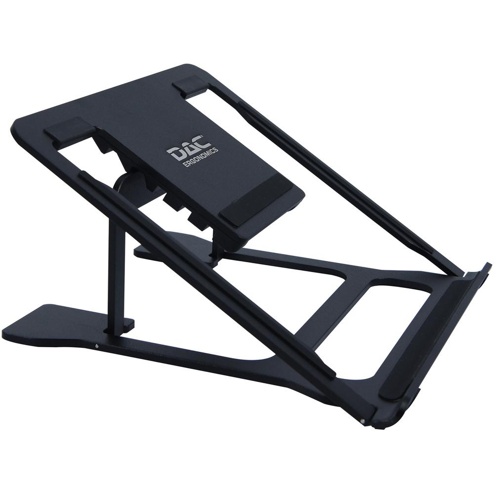 DAC Portable Laptop Stand With 6 Height Levels - Notebook, Tablet Support - Aluminum Alloy - Black. Picture 1