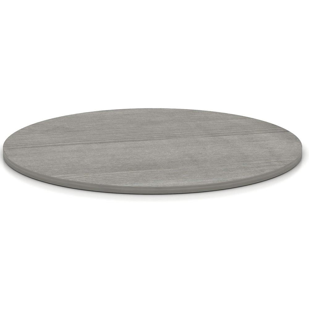 Lorell Weathered Charcoal Round Conference Table - For - Table TopWeathered Charcoal Laminate Round Top - Contemporary Style x 1" Table Top Thickness x 42" Table Top Diameter - Assembly Required - 1 E. Picture 1