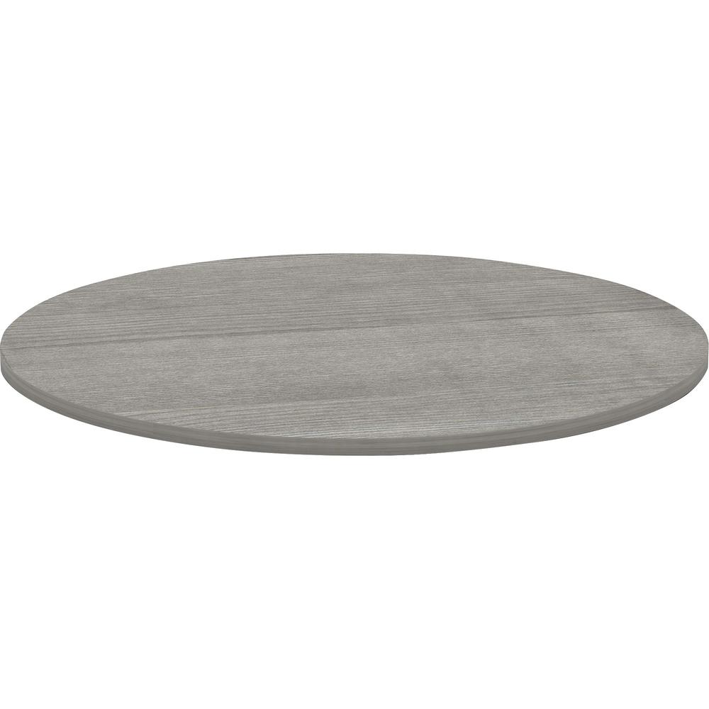 Lorell Essentials Conference Tabletop - Weathered Charcoal Laminate Round Top - Contemporary Style - 1" Table Top Thickness x 48" Table Top Diameter - Assembly Required - 1 Each. Picture 1