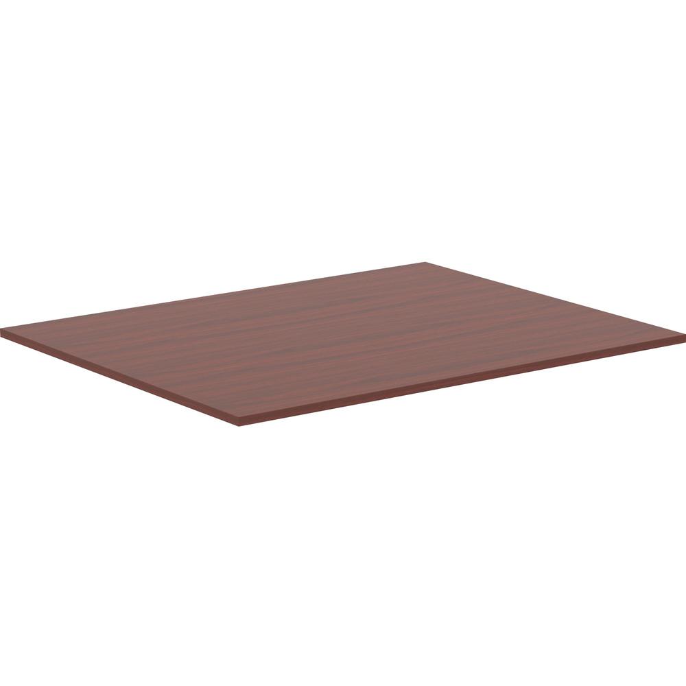 Lorell Revelance Conference Rectangular Tabletop - 59.9" x 47.3" x 1" x 1" - Material: Laminate - Finish: Mahogany. Picture 1