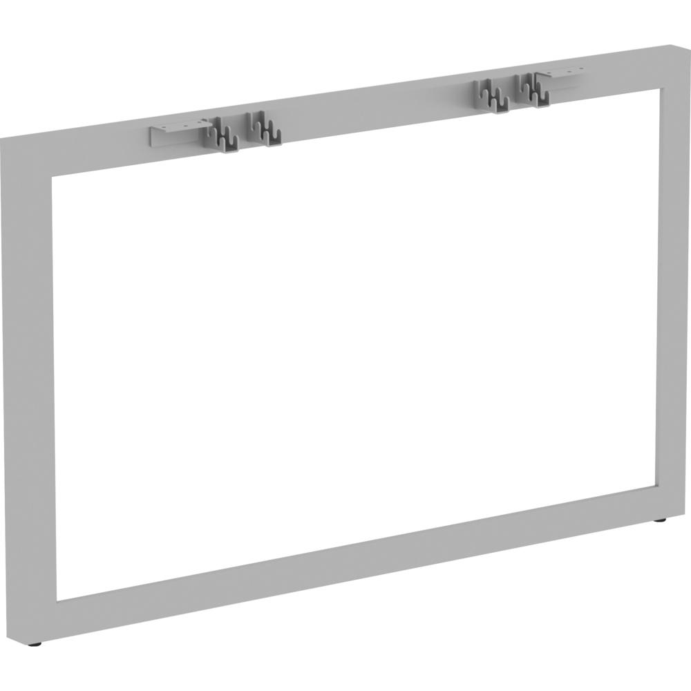 Lorell Relevance Series Wide Side Leg - 45.5" x 4"28.5" - Finish: Silver, Powder Coated. Picture 1