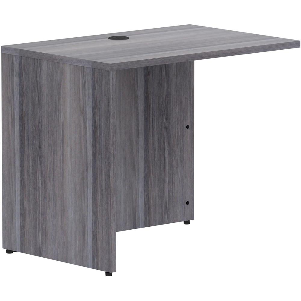 Lorell Essentials Series Return Shell - 35" x 24"29.5" Return Shell, 1" Top - Finish: Weathered Charcoal Laminate. Picture 1