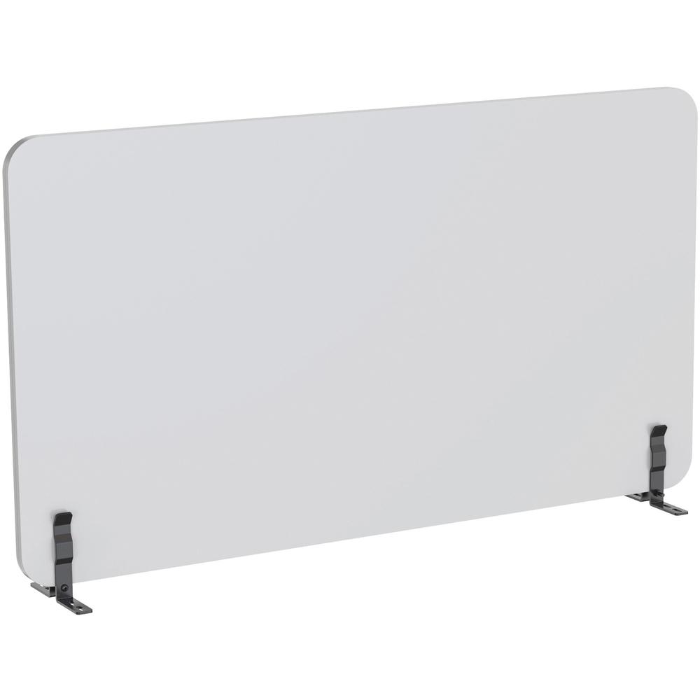 Lorell Acoustic Desktop Privacy Panel - 47.2" Width x 23.6" Height - Polyester Fiber - Light Gray - 1 Each. Picture 1