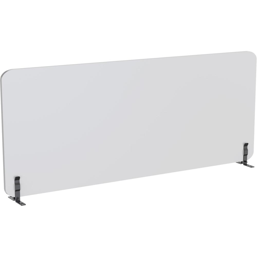 Lorell Acoustic Desktop Privacy Panel - 70.9" Width x 23.6" Height - Polyester Fiber - Light Gray - 1 Each. The main picture.