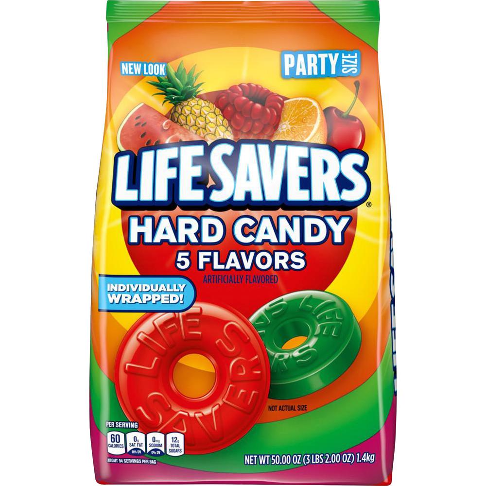 Life Savers Hard Candy - Cherry, Raspberry, Watermelon, Orange, Pineapple - Individually Wrapped - 3.12 lb - 1 Each. Picture 1