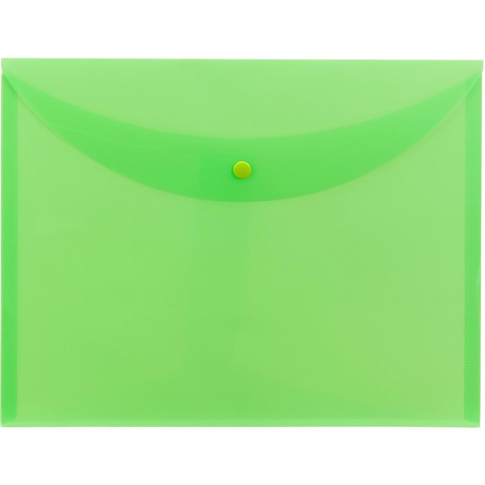 Smead Letter File Wallet - 8 1/2" x 11" - Green - 10 / Box. Picture 1