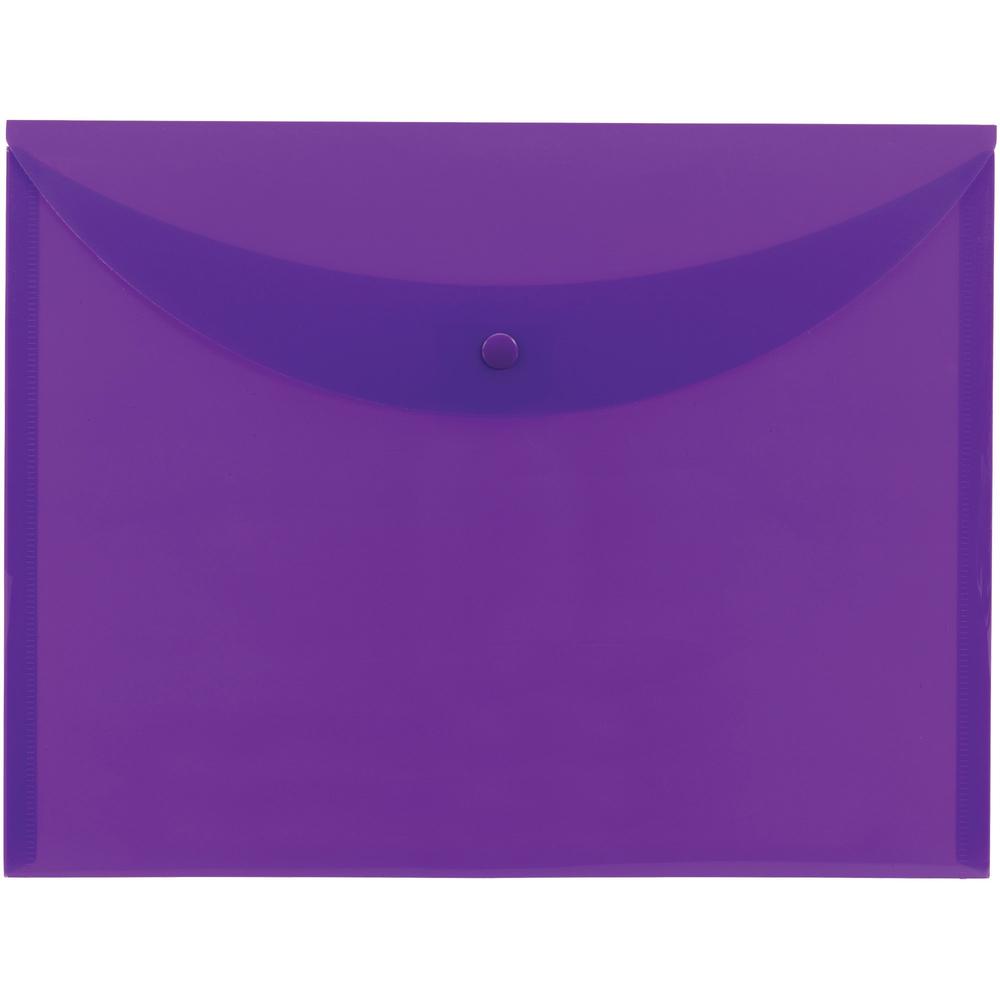 Smead Letter File Wallet - 8 1/2" x 11" - Purple - 10 / Box. Picture 1