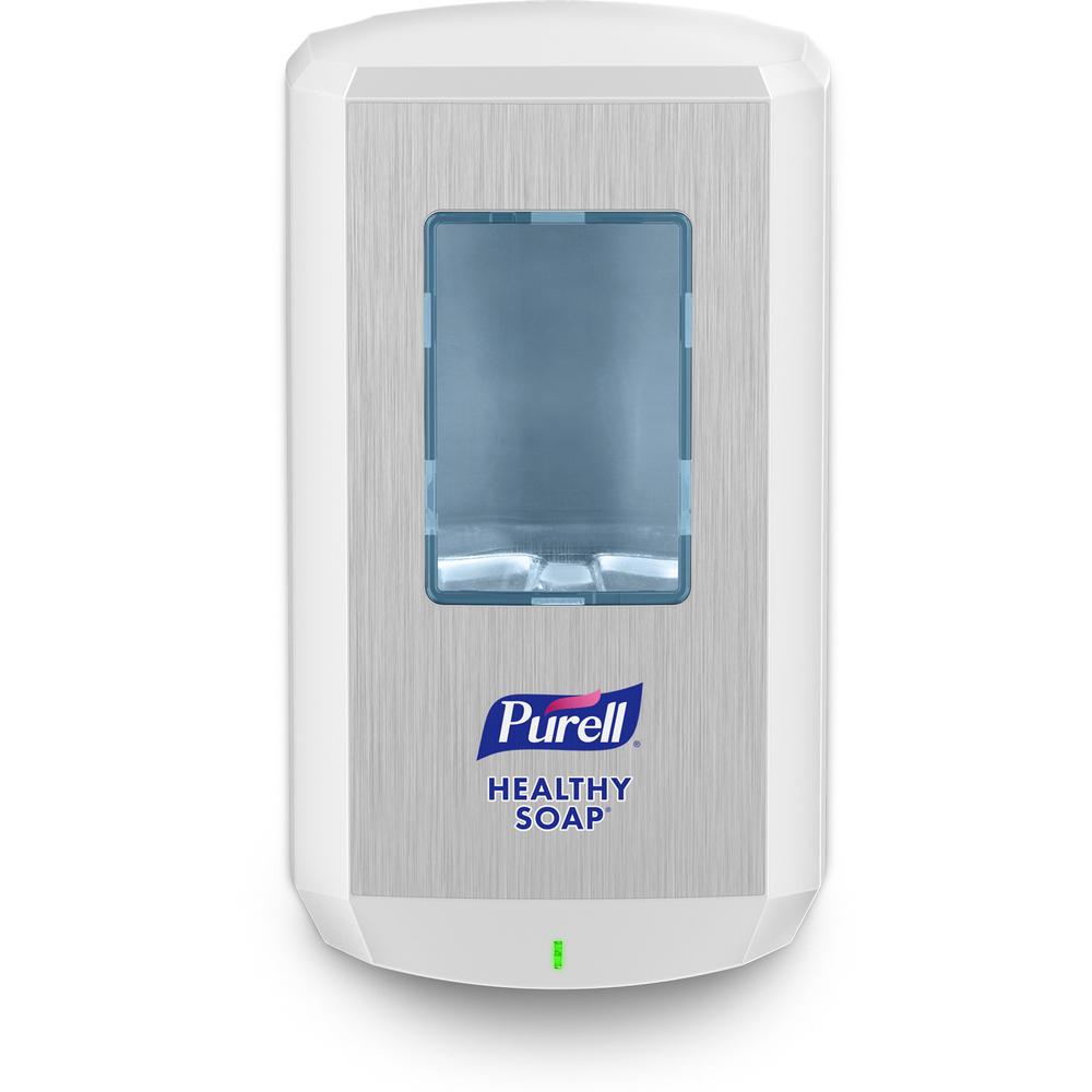 PURELL&reg; CS6 Soap Dispenser - Automatic - 1.27 quart Capacity - Support 4 x C Battery - Touch-free, Wall Mountable, Site Window, Refillable, Lockable, Durable - White - 2 / Carton. Picture 1