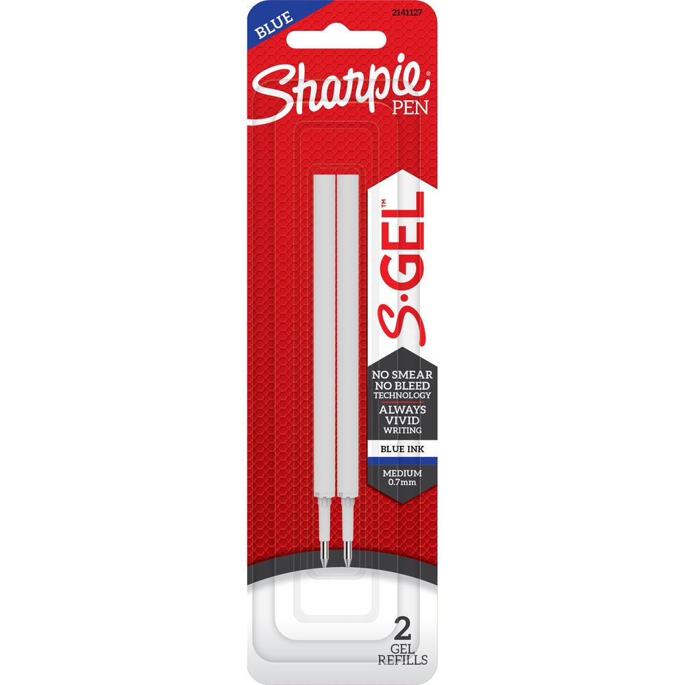 Sharpie S-Gel Pen Refill - 0.70 mm Point - Blue Ink - Smear Proof, Bleed Proof - 2 / Pack. Picture 1