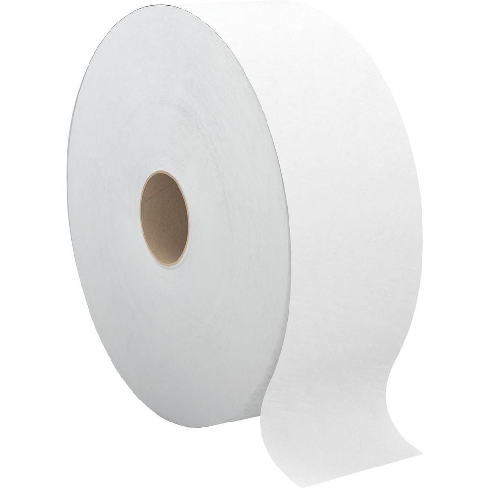 Cascades PRO Select Jumbo Toilet Paper - 2 Ply - 3.30" x 1900 ft - White - Fiber - Soft, Durable, Long Lasting, Strong, Chlorine-free - For Multi Surface, Multipurpose - 6 / Carton. The main picture.