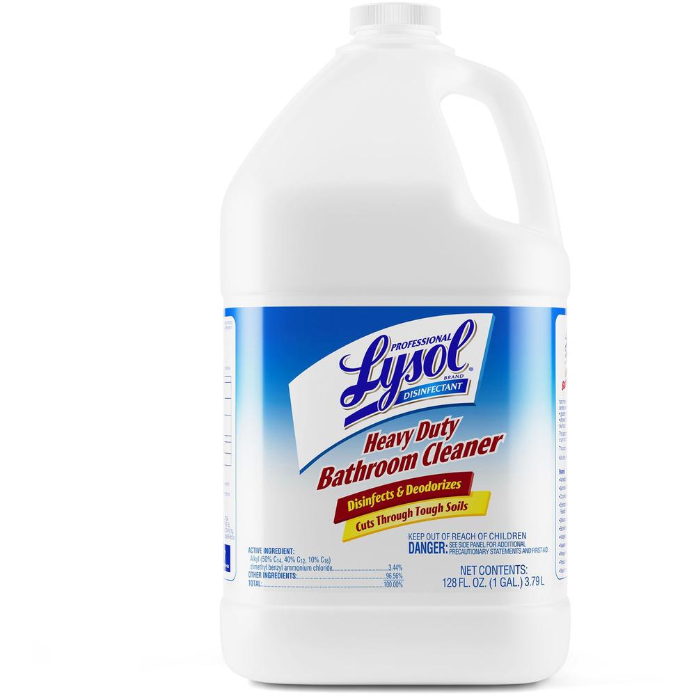 Professional Lysol Heavy-Duty Disinfectant Bathroom Cleaner - Concentrate - 128 fl oz (4 quart) - Citrus Floral Scent - 1 Each - Clear. Picture 1