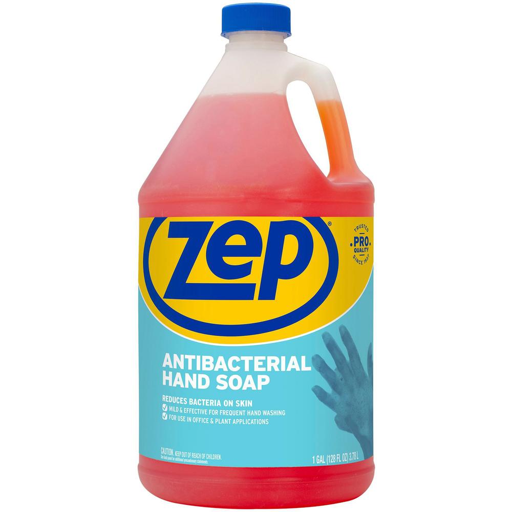 Zep Antimicrobial Hand Soap - Fresh Clean ScentFor - 1 gal (3.8 L) - Kill Germs, Bacteria Remover, Soil Remover - Hand - Antibacterial - Orange - Non-abrasive, Solvent-free, Residue-free, Quick Rinse . Picture 1