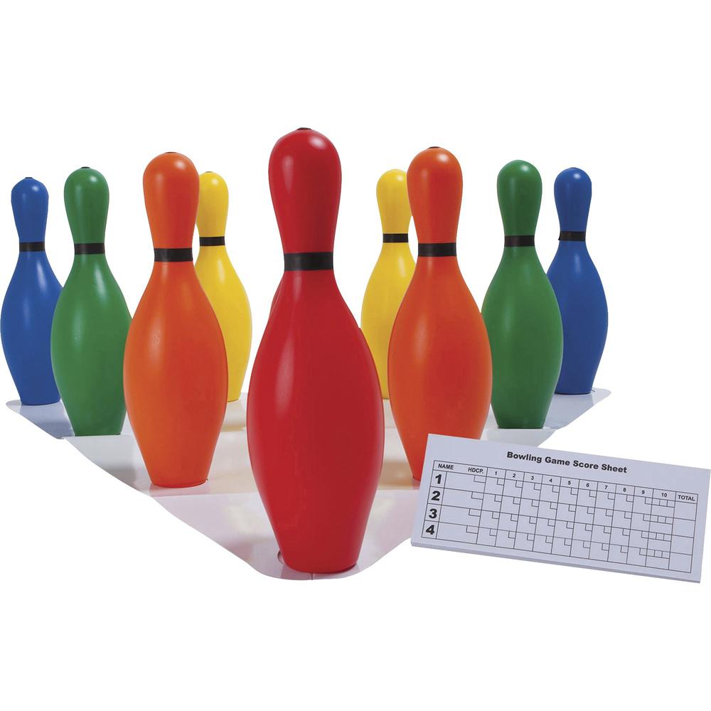 Champion Sports Multi-Color Plastic Bowling Pin Set - 10 Pack. Picture 1