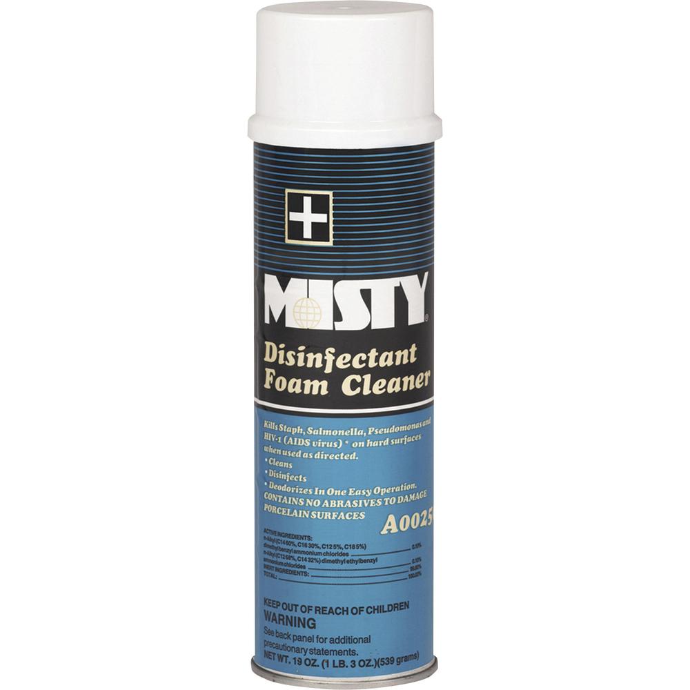 Amrep Disinfectant Foam Cleaner - Concentrate - 19 fl oz (0.6 quart) - Clean Scent - 12 / Carton - Disinfectant, Deodorize. Picture 1