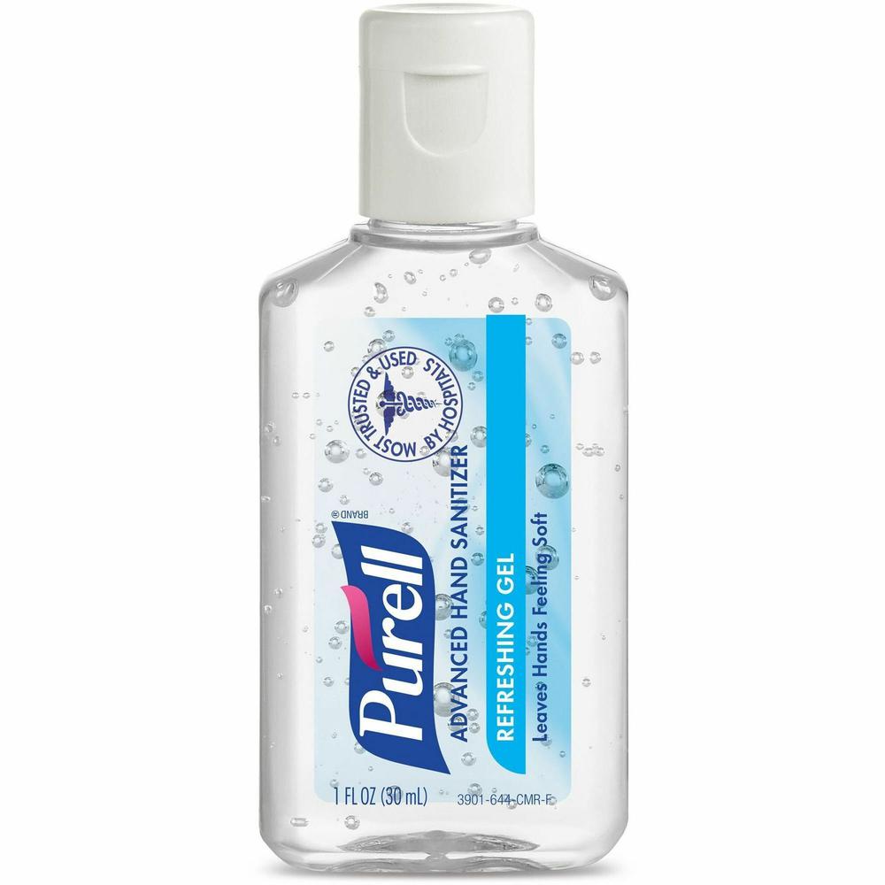 PURELL&reg; Advanced Hand Sanitizer Gel - 1 fl oz (29.6 mL) - Bottle Dispenser - Kill Germs - Skin, Hand - Clear - 72 / Carton. Picture 1