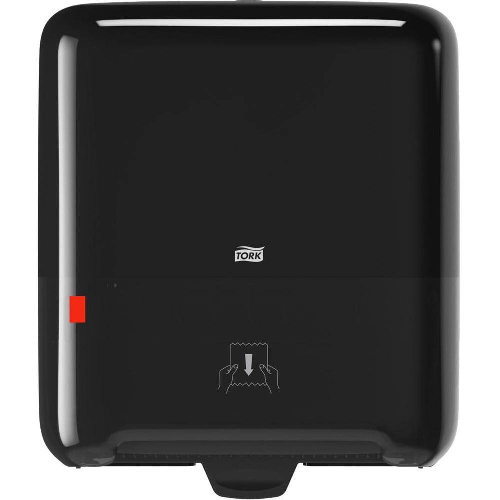 Tork Matic Hand Towel Roll Dispenser Black H1 - Tork Matic Hand Towel Roll Dispenser, Black, Elevation, H1, One-at-a-Time dispensing with Refill Level Indicator - 5510282. Picture 1