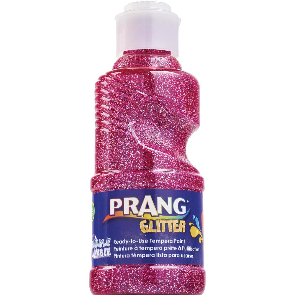 Prang Ready-to-Use Glitter Paint - 8 fl oz - 1 Each - Glitter Pink. Picture 1