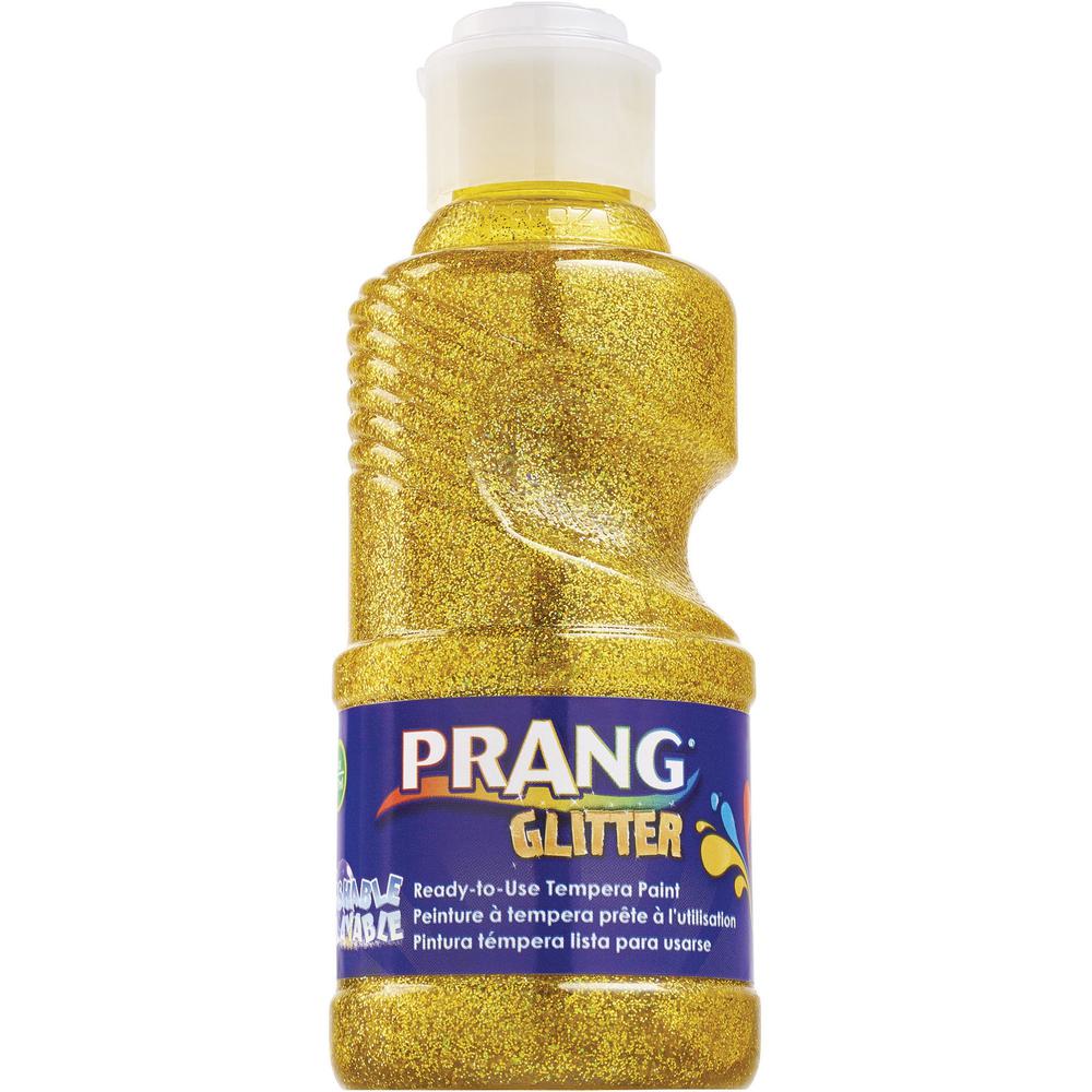Prang Ready-to-Use Glitter Paint - 8 fl oz - 1 Each - Glitter Yellow. Picture 1