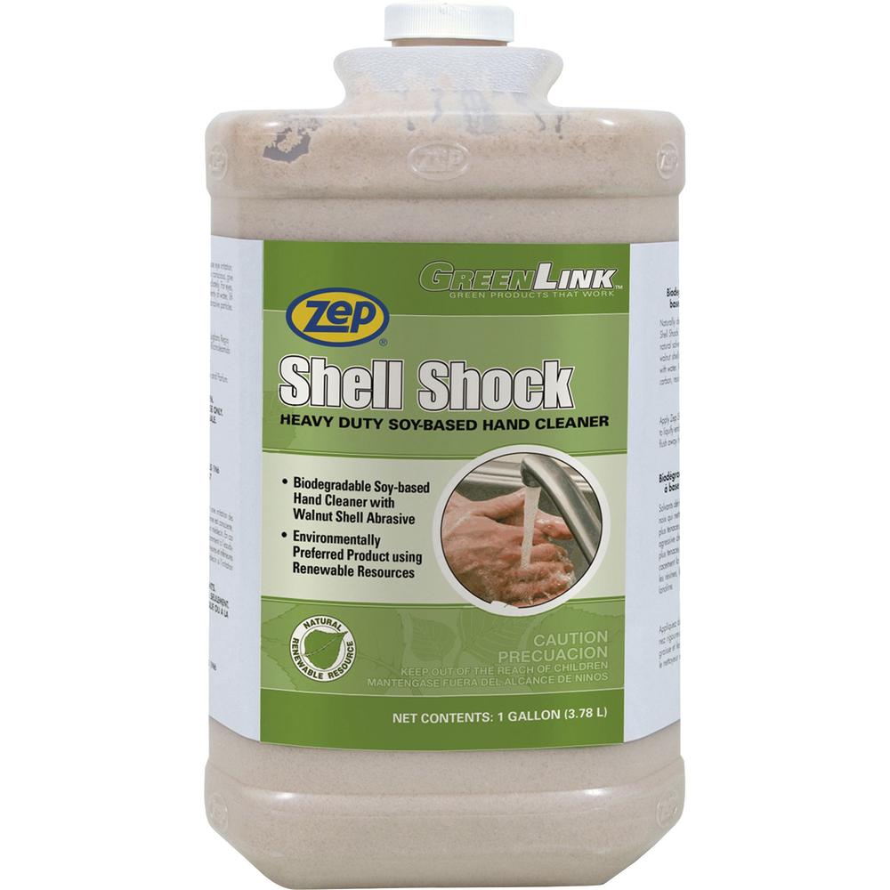 Zep Shell Shock HD Industrial Hand Cleaner - Spiced Apple ScentFor - 1 gal (3.8 L) - Squeeze Bottle Dispenser - Grime Remover, Grease Remover, Soil Remover, Tar Remover, Resin Remover, Paint Remover, . Picture 1