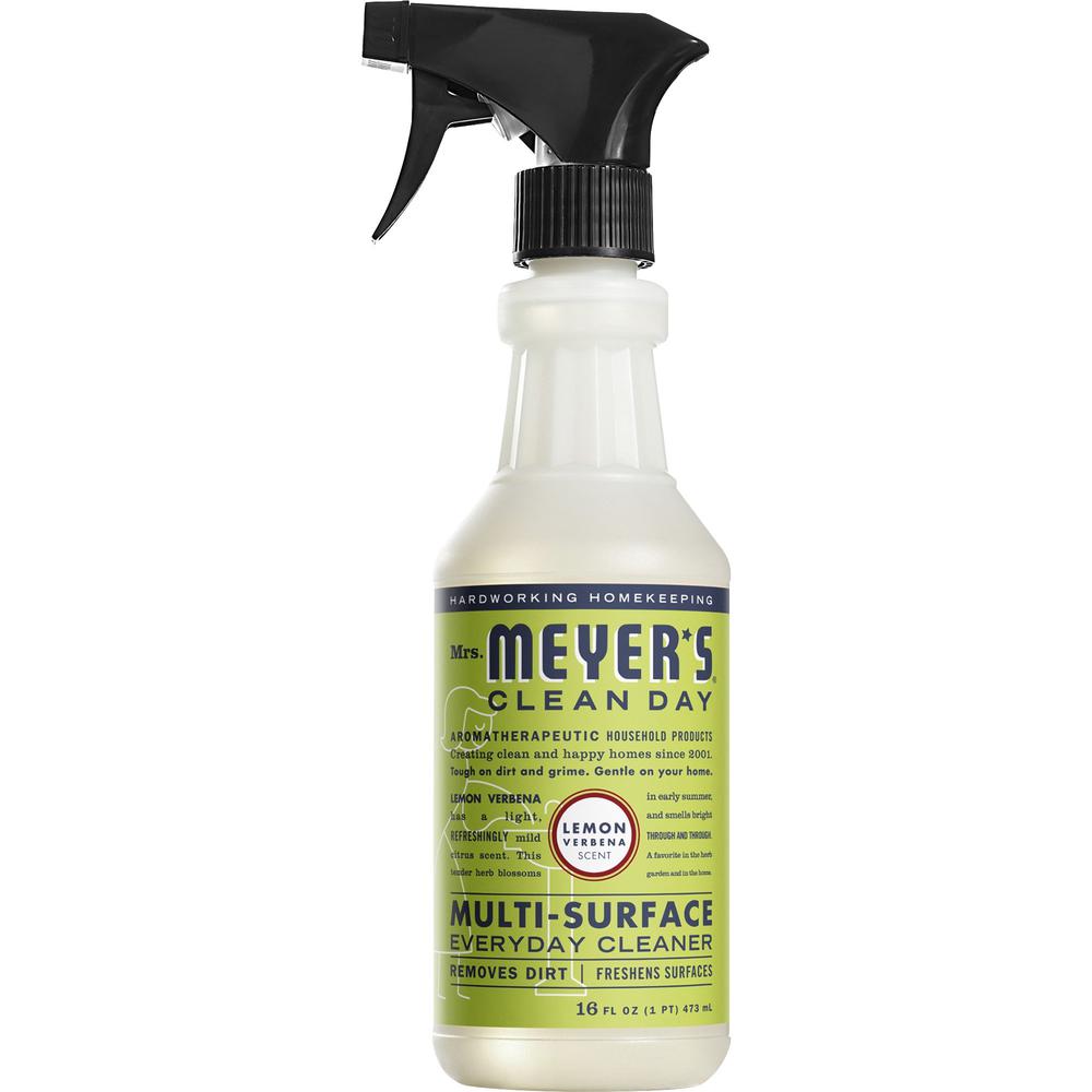 Mrs. Meyer's Clean Day Cleaner Spray - 16 fl oz (0.5 quart) - Lemon Verbena Scent - 6 / Carton - Cruelty-free - Clear. Picture 1