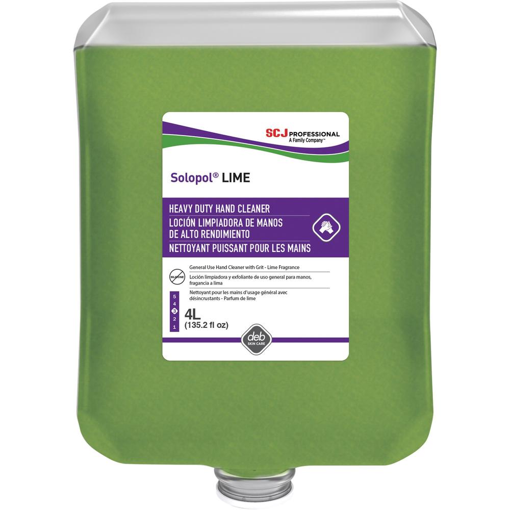 SC Johnson Dispenser Refill Hand Soap Cartridge - Lime ScentFor - 1.1 gal (4 L) - Soil Remover, Dirt Remover, Grime Remover, Oil Remover, Grease Remover - Industrial - Moisturizing - Green - Heavy Dut. Picture 1