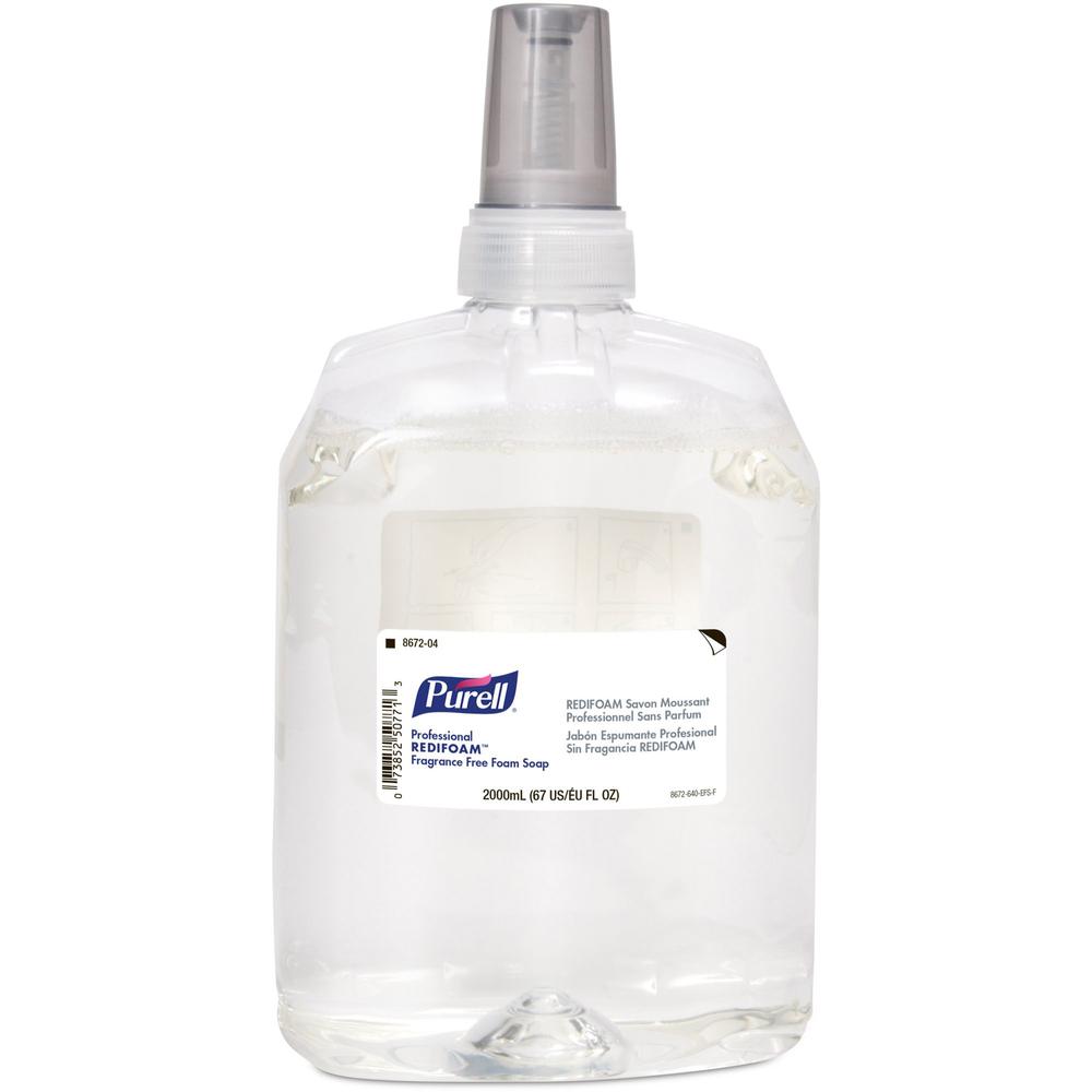 PURELL&reg; CXR Refill Fragrance Free Foam Soap - 67.6 fl oz (2 L) - Bacteria Remover - Hand - Non-clog, Preservative-free, Paraben-free, Fragrance-free, Dye-free, Phthalate-free - 1 Each. Picture 1