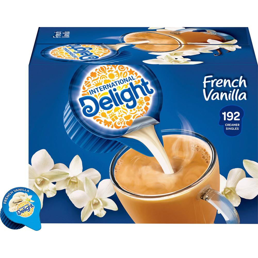 International Delight French Vanilla Liquid Creamer Singles - French Vanilla Flavor - 0.50 fl oz (15 mL) - 192/Carton. Picture 1