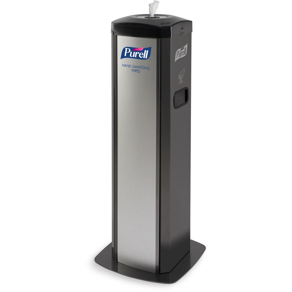 PURELL&reg; DS360 Hand Sanitizing Wipes Station - Steel - Black - Durable - 1 / Carton. Picture 1