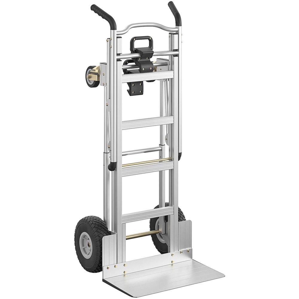 Cosco 3-in-1 Assist Series Hand Truck - 1000 lb Capacity - 4 Casters - Aluminum - x 19" Width x 21" Depth x 47.5" Height - Silver Gray - 1 Each. Picture 1