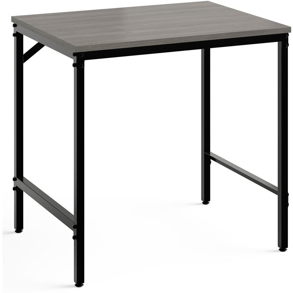 Safco Simple Study Desk - Sterling Ash Rectangle, Laminated Top - Black Powder Coat Four Leg Base - 4 Legs - 30.50" Table Top Width x 23.50" Table Top Depth x 0.75" Table Top Thickness - 29.50" Height. Picture 1
