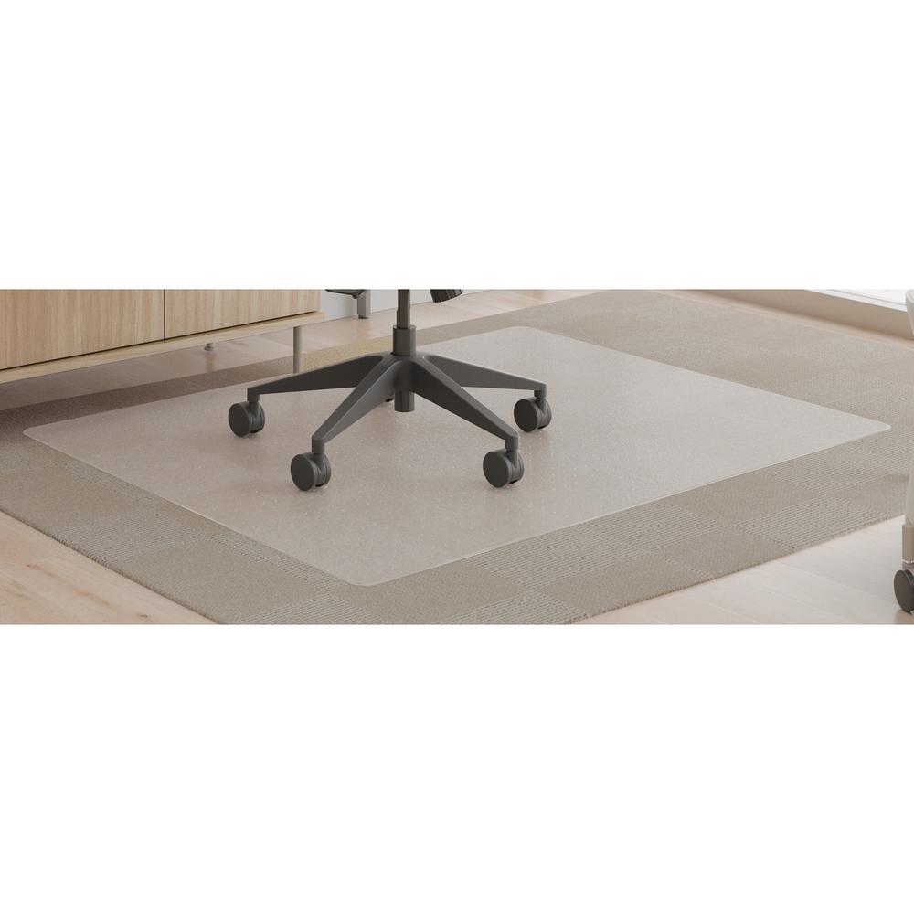 Deflecto SuperMat+ Chairmat - Home Office, Commercial - 60" Length x 46" Width x 0.500" Thickness - Rectangular - Polyvinyl Chloride (PVC) - Clear - 1 / Carton. Picture 1