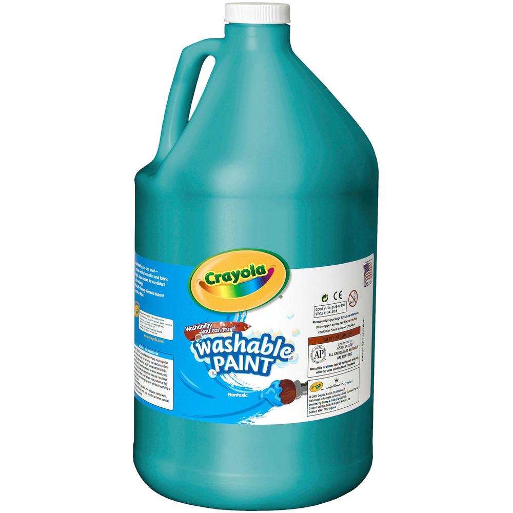 Crayola Washable Paint - 1 gal - 1 Each - Turquoise. Picture 1