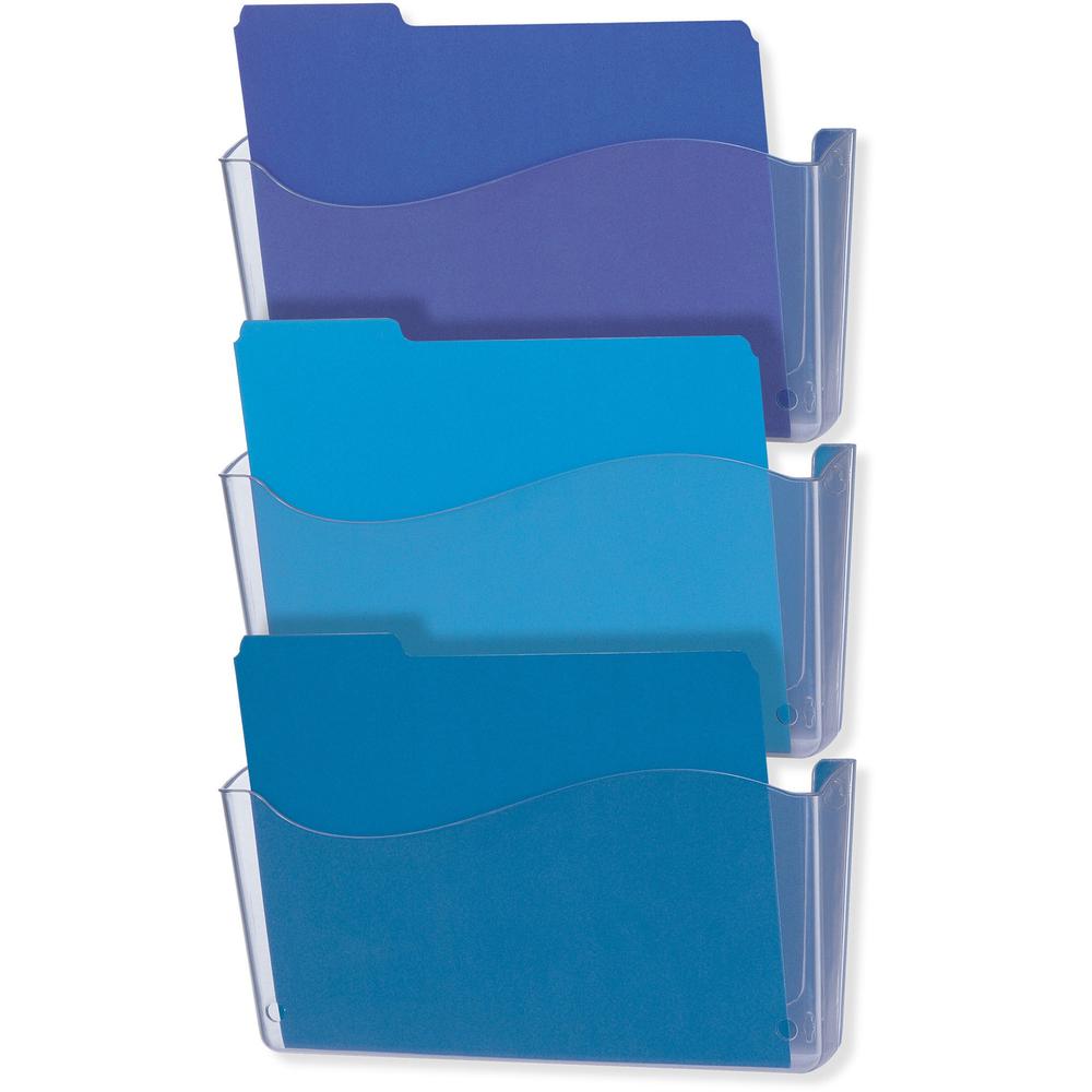 Officemate Unbreakable Wall File - 6.5" Height x 13.8" Width x 3" Depth - Unbreakable - Clear - 1 Each. Picture 1