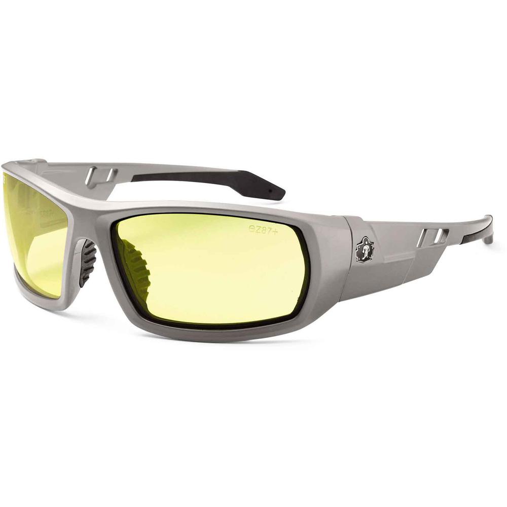 Skullerz Odin Yellow Lens Safety Glasses - Recommended for: Sport, Shooting, Boating, Hunting, Fishing, Skiing, Construction, Landscaping, Carpentry - UVA, UVB, UVC, Debris, Dust Protection - Yellow L. Picture 1