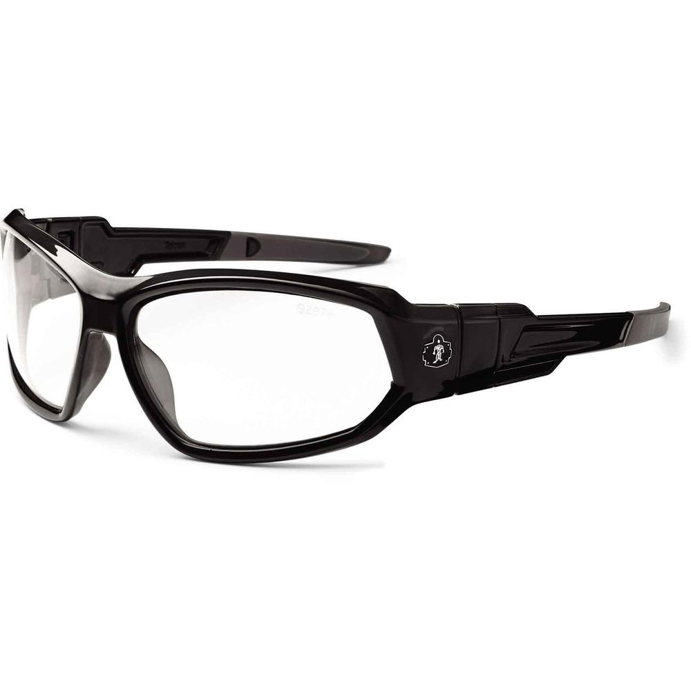 Skullerz Loki AF Clear Safety Glasses - Black Frame/Clear Lens. Picture 1
